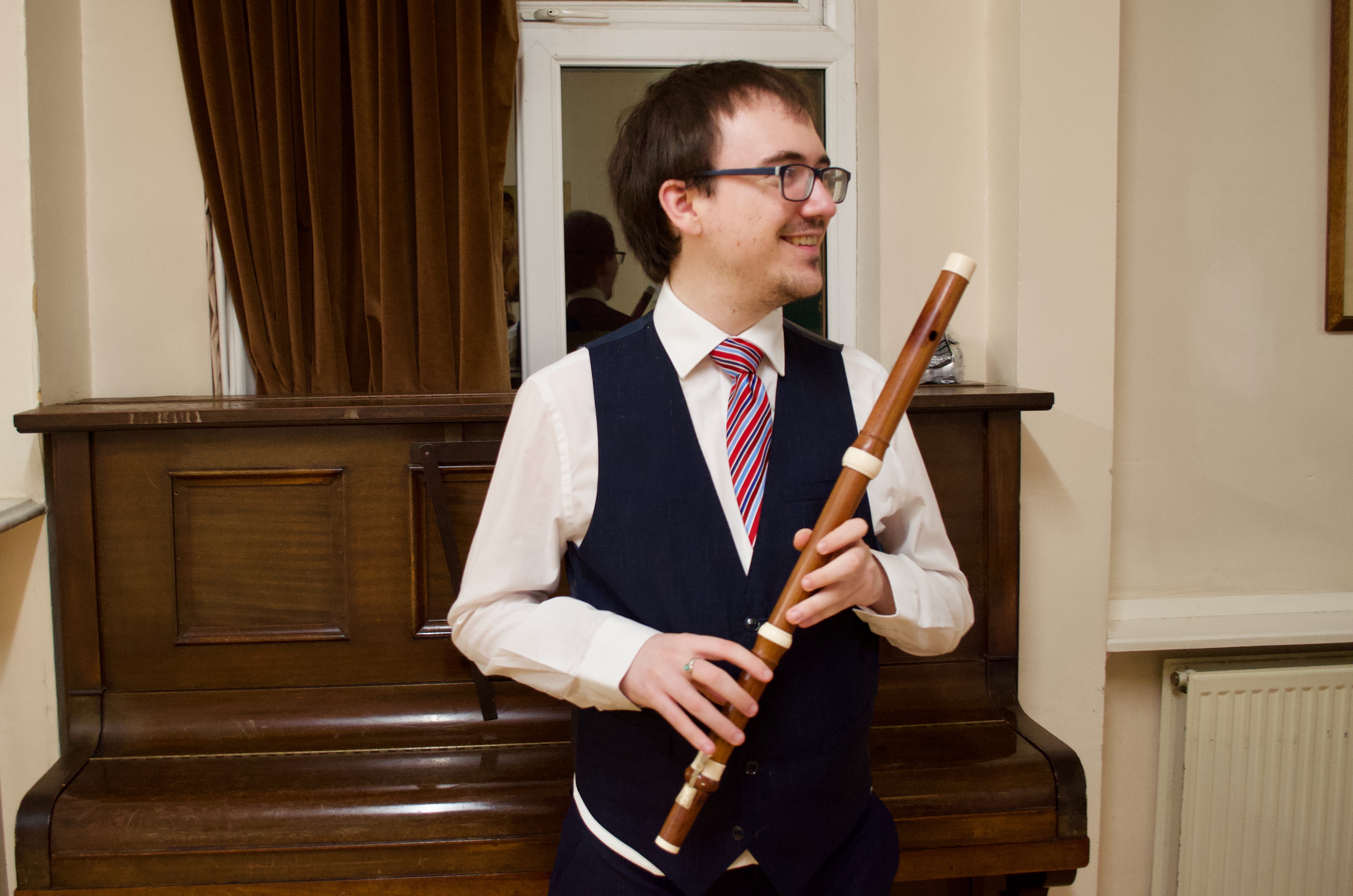 Chris with his baroque flute.