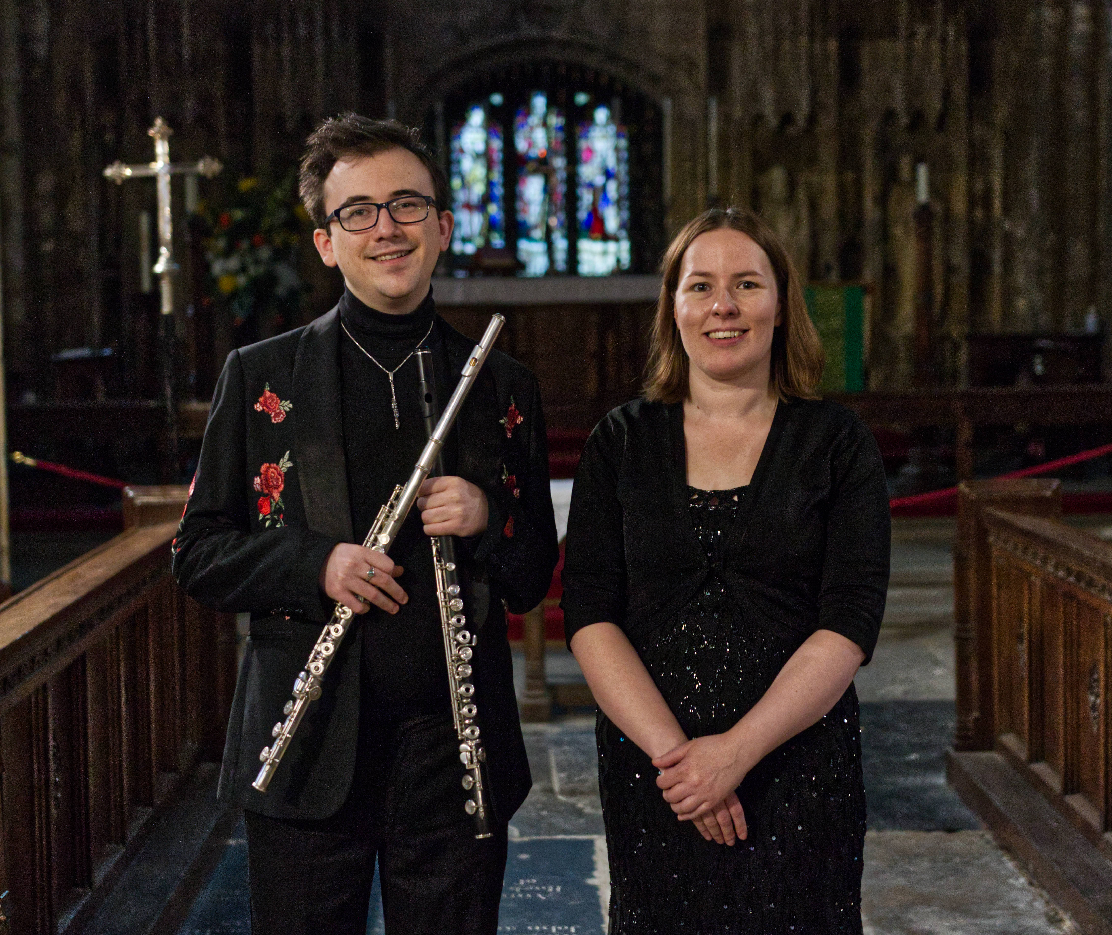 Chris Hill alongside Amy Butler at the Howden Lunchtime Concert in October 2022.